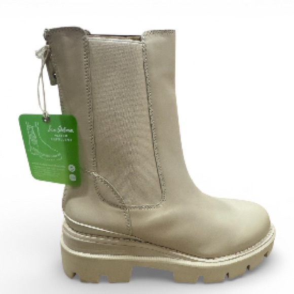 Sam Edelman Women's Genia Chelsea Boots Ivory Leather 6 - Picture 3 of 4